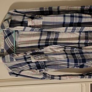 Maurices light blue flannel